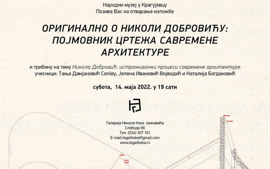 „Оригинално о Николи Добровићу: појмовник цртежа савремене архитектуре“